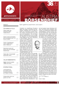 Austria Börsenbrief Nr. 36 vom 16.09.2026