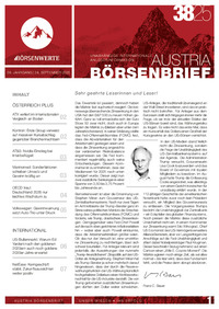 Austria Börsenbrief Nr. 38 vom 24.09.2025