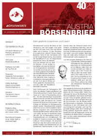 Austria Börsenbrief Nr. 40 vom 08.10.2025