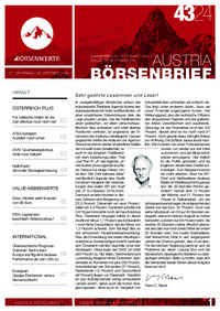 Austria Börsenbrief Nr. 43 vom 30.10.2024