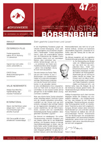 Austria Börsenbrief Nr. 47 vom 26.11.2025