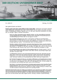 Der Deutsche Unternehmer-Brief Nr. 031 vom 16.03.2026