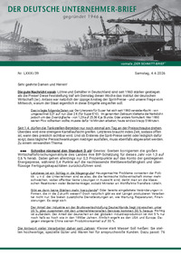 Der Deutsche Unternehmer-Brief Nr. 039 vom 04.04.2026