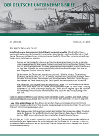 Der Deutsche Unternehmer-Brief Nr. 040 vom 08.04.2026