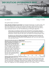 Der Deutsche Unternehmer-Brief Nr. 078 vom 11.07.2025