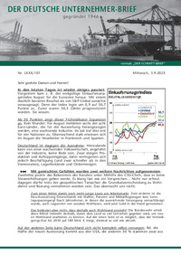 Der Deutsche Unternehmer-Brief : Der Deutsche Unternehmer-Brief Nr. 101 vom 03.09.2025