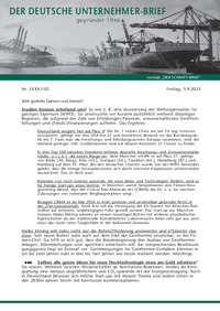 Der Deutsche Unternehmer-Brief Nr. 102 vom 05.09.2025