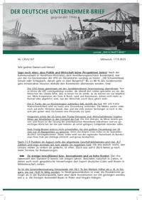 Der Deutsche Unternehmer-Brief Nr. 107 vom 17.09.2025