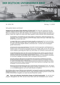 Der Deutsche Unternehmer-Brief Nr. 138 vom 01.12.2025