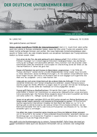 Der Deutsche Unternehmer-Brief Nr. 142 vom 10.12.2025