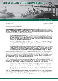 Der Deutsche Unternehmer-Brief Nr. 143 vom 12.12.2025