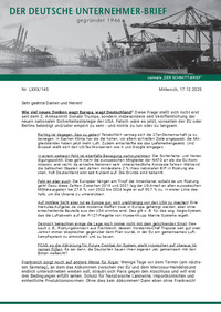 Der Deutsche Unternehmer-Brief Nr. 145 vom 17.12.2025