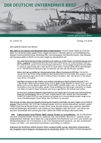 Der Deutsche Unternehmer-Brief Nr. 15 vom 06.02.2026