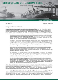 Der Deutsche Unternehmer-Brief Nr. 70 vom 23.06.2025