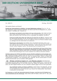 Der Deutsche Unternehmer-Brief Nr. 73 vom 30.06.2025