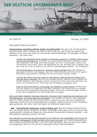 Der Deutsche Unternehmer-Brief Nr. 79 vom 14.07.2025