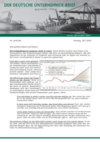 Der Deutsche Unternehmer-Brief Nr. 85 vom 28.07.2025