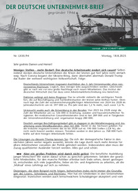 Der Deutsche Unternehmer-Brief : Der Deutsche Unternehmer-Brief Nr. 94 vom 18.08.2025
