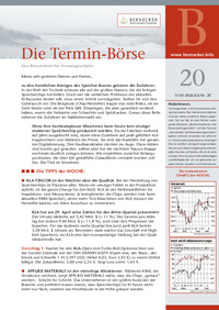 Die Termin-Börse Nr. 20 vom 15.05.2026