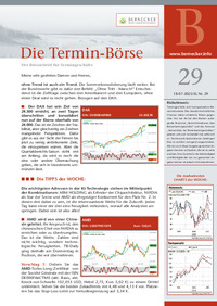 Die Termin-Börse Nr. 29 vom 18.07.2025