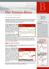 Die Termin-Börse Nr. 30 vom 25.07.2025