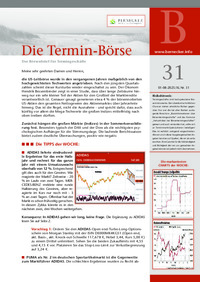 Die Termin-Börse Nr. 31 vom 01.08.2025