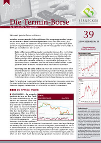 Die Termin-Börse : Die Termin-Börse Nr. 39 vom 25.09.2026