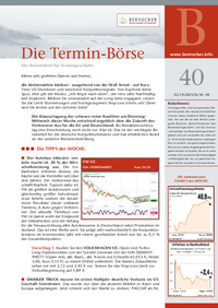 Die Termin-Börse Nr. 40 vom 02.10.2025