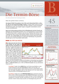 Die Termin-Börse Nr. 45 vom 08.11.2024