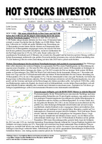 HOT STOCKS INVESTOR : HOT STOCKS INVESTOR Nr. 19 vom 27.09.2024