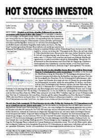 HOT STOCKS INVESTOR Nr. 23 vom 21.11.2025
