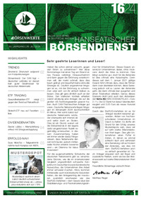 Hanseatischer Börsendienst : Hanseatischer Börsendienst Nr. 16 vom 29.07.2024