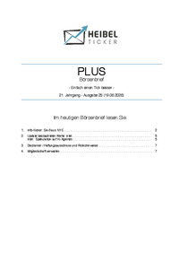Heibel-Ticker Nr. 25 vom 19.06.2026