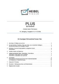 Heibel-Ticker PLUS : Heibel-Ticker Nr. 41 vom 11.10.2024