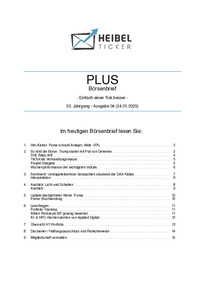 Heibel-Ticker PLUS Nr. 04 vom 24.01.2025