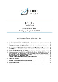 Heibel-Ticker PLUS Nr. 12 vom 20.03.2026