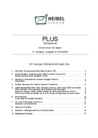 Heibel-Ticker PLUS Nr. 15 vom 10.04.2026
