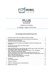 Heibel-Ticker PLUS Nr. 19 vom 09.05.2025