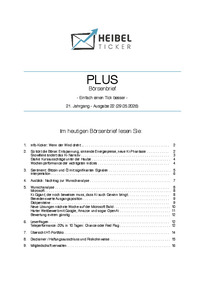 Heibel-Ticker PLUS Nr. 22 vom 29.05.2026