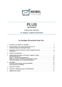 Heibel-Ticker PLUS Nr. 23 vom 31.05.2025