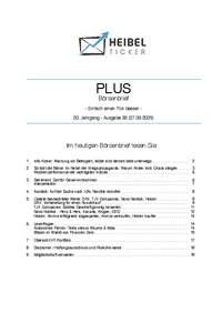 Heibel-Ticker PLUS Nr. 26 vom 27.06.2025