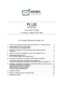 Heibel-Ticker PLUS Nr. 27 vom 03.07.2026