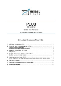 Heibel-Ticker PLUS Nr. 29 vom 17.07.2026