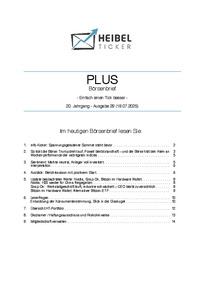 Heibel-Ticker PLUS Nr. 29 vom 18.07.2025