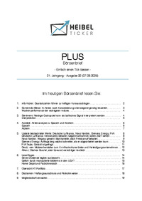 Heibel-Ticker PLUS Nr. 32 vom 07.08.2026