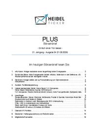 Heibel-Ticker PLUS Nr. 34 vom 21.08.2026