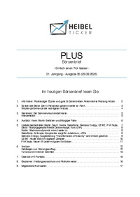 Heibel-Ticker PLUS Nr. 35 vom 28.08.2026
