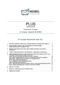 Heibel-Ticker PLUS Nr. 35 vom 29.08.2025