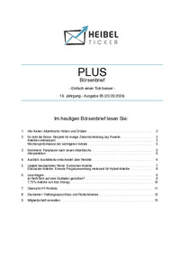 Heibel-Ticker PLUS Nr. 38 vom 20.09.2024