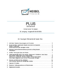 Heibel-Ticker PLUS Nr. 39 vom 26.09.2025